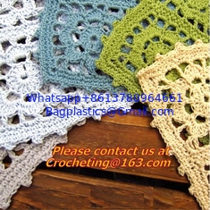 China handmade hook needle coasters zakka vintage crochet cup mat mobile phone pad Crochet Dish supplier